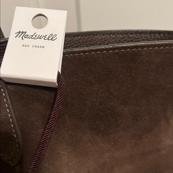 3 PCS. KATE SPADE 454 HOT FUDGE SUEDE TOTE, NWT MADEWELL BAG CORD & ORGANIZER - Picture 6 of 16